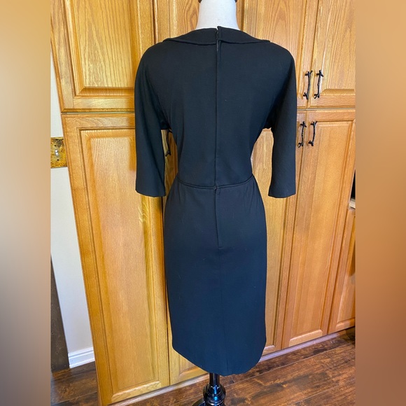 IRA RENTNER AUTHENTIC VINTAGE WOOL LBD PINUP WIGGLE FITTED CLASSIC MADMEN DRESS - Picture 3 of 10